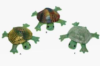 Obrázek z Želva textil s pískem 8,5cm, 3 asst. (12ks) 